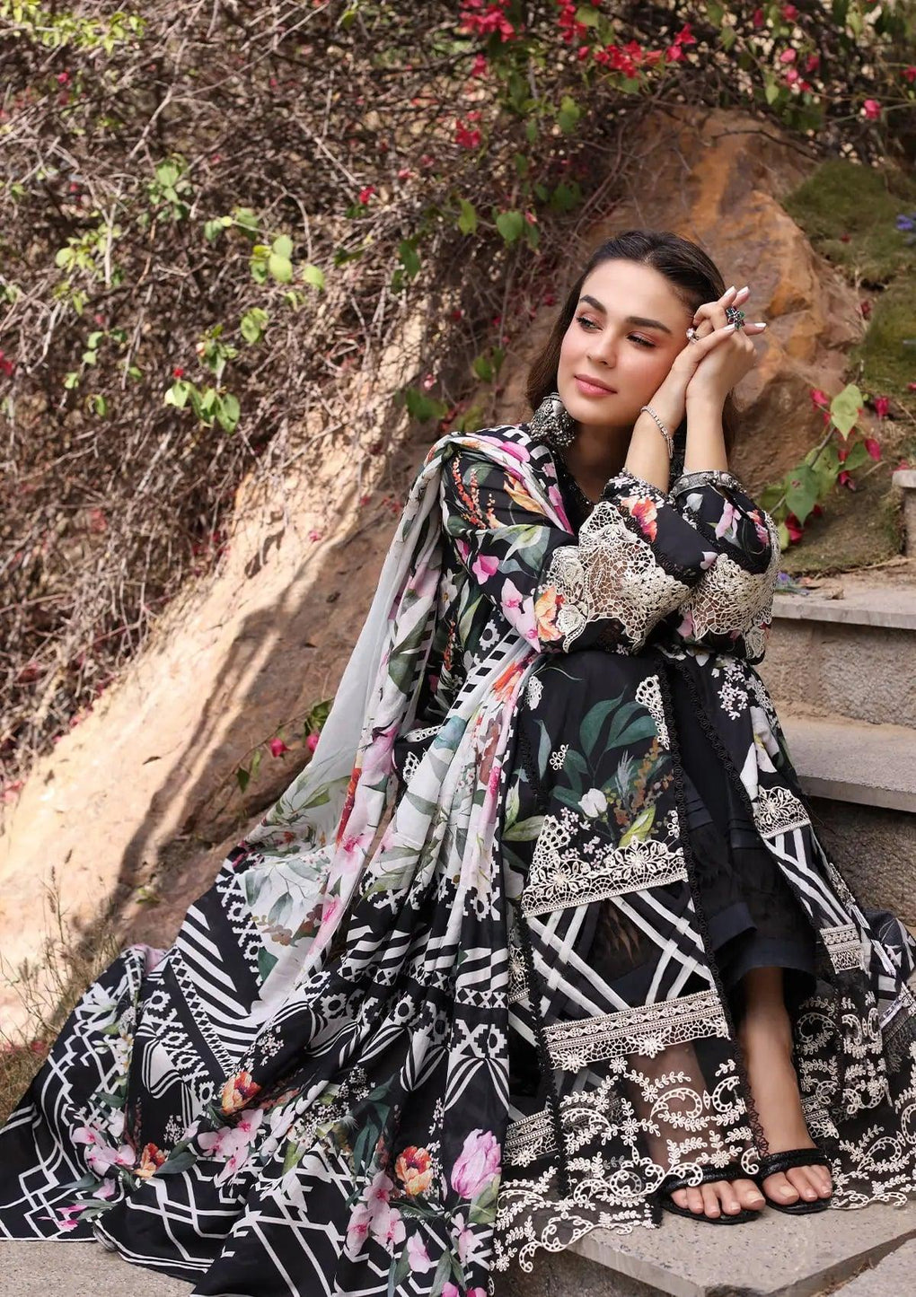 NOIREE Digital Printed Voile Dupatta from ELAF's