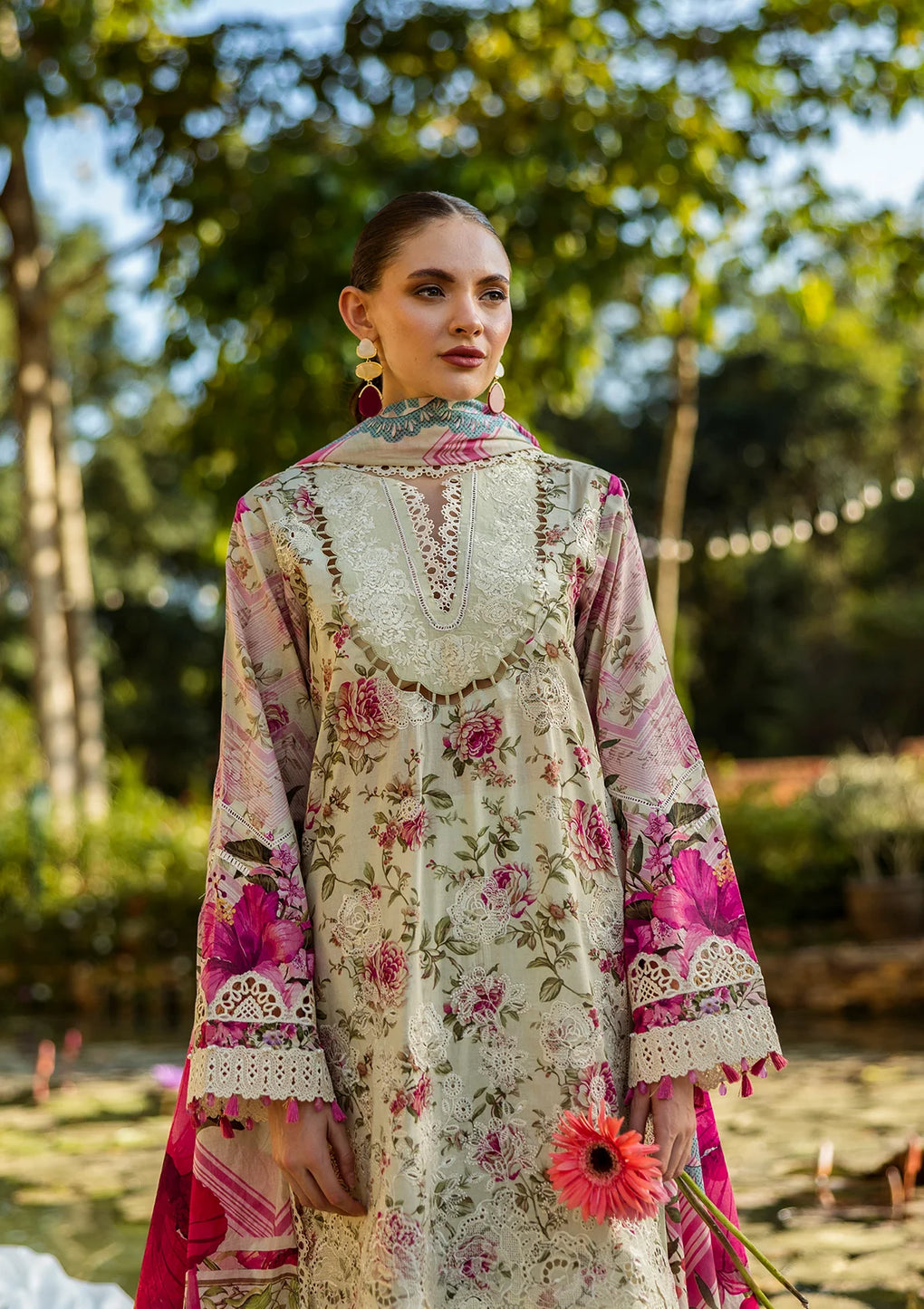 ROSES & WHITES wearing this beautiful dress
