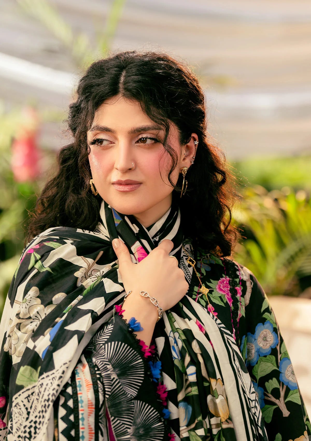 Stunning ELAROSE in black color from ELAF PRINTS COLLECTION 2025.