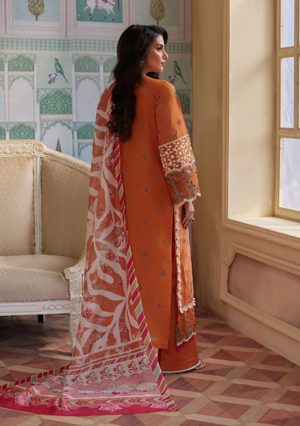 ELNAZ Digital Printed Pure Tissue Silk Dupatta from ELAF's