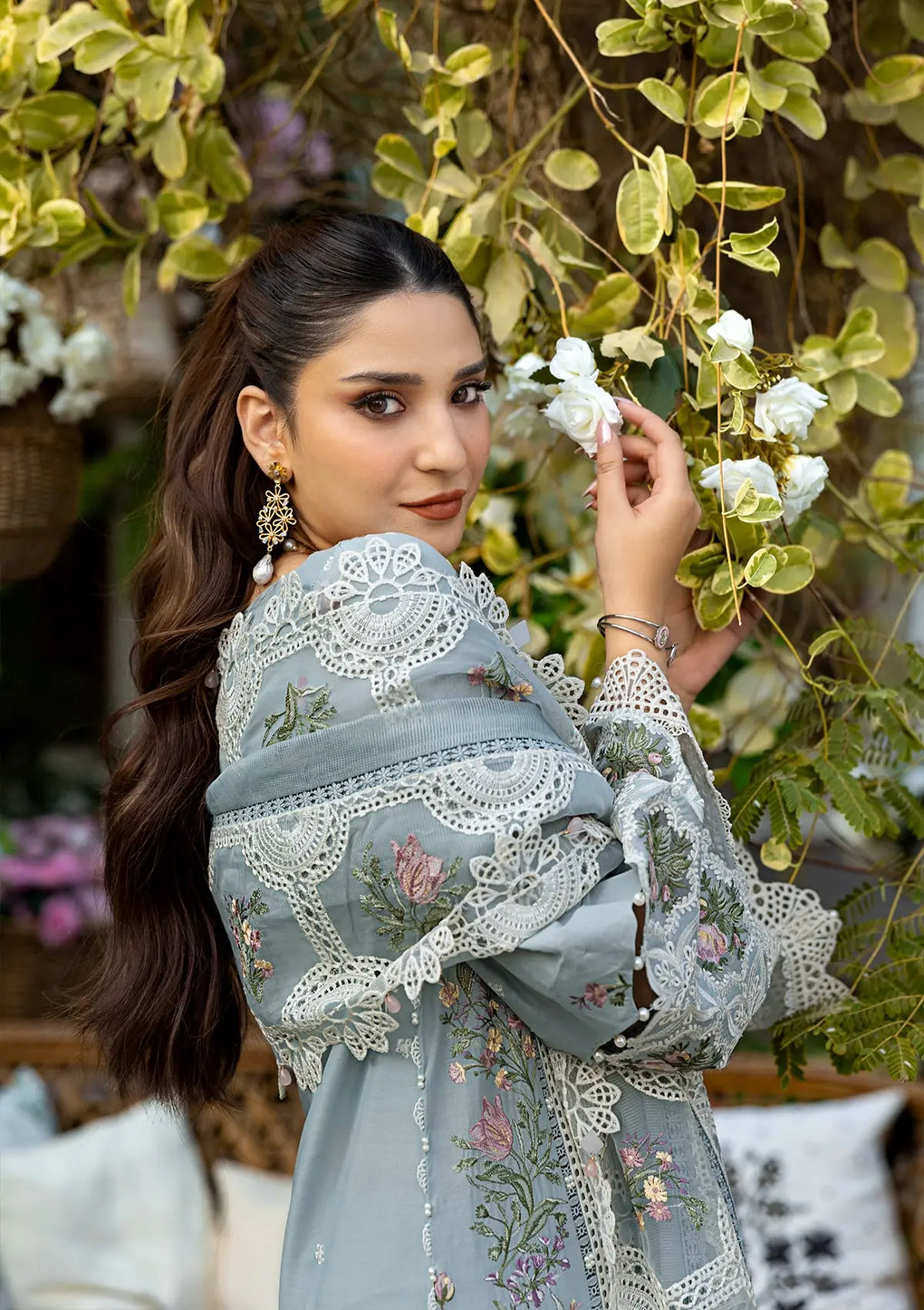 SAMAA wearing this beautiful dress from ELAF Luxury Lawn 2025.