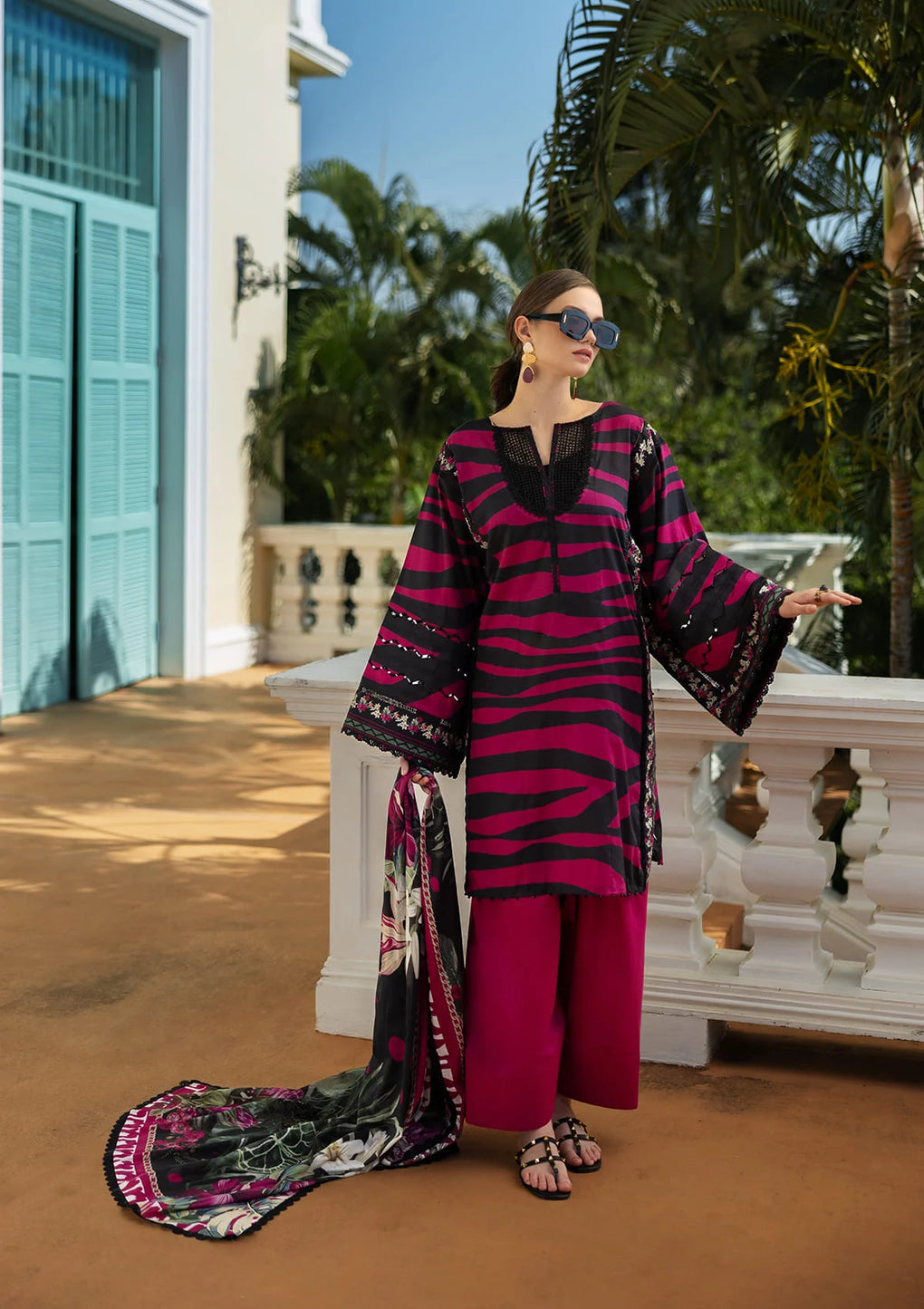 Elegent dress BERRY BLUSH from ELAF PRINTS COLLECTION 2025