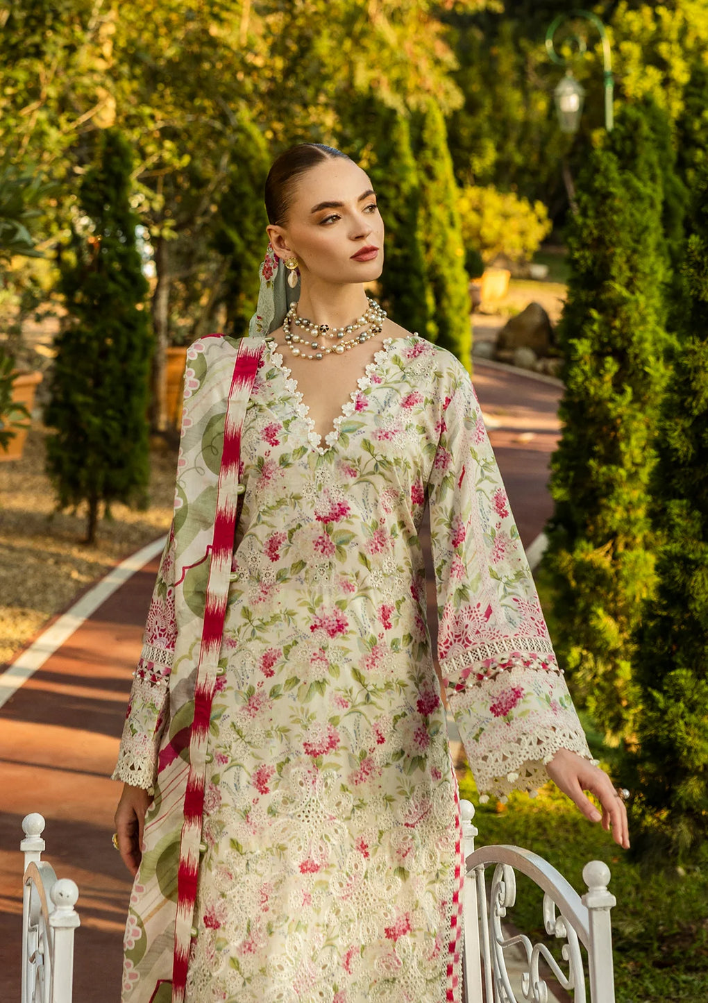 Elegent dress SWEET GREENS from Chikankari Collection 2025.