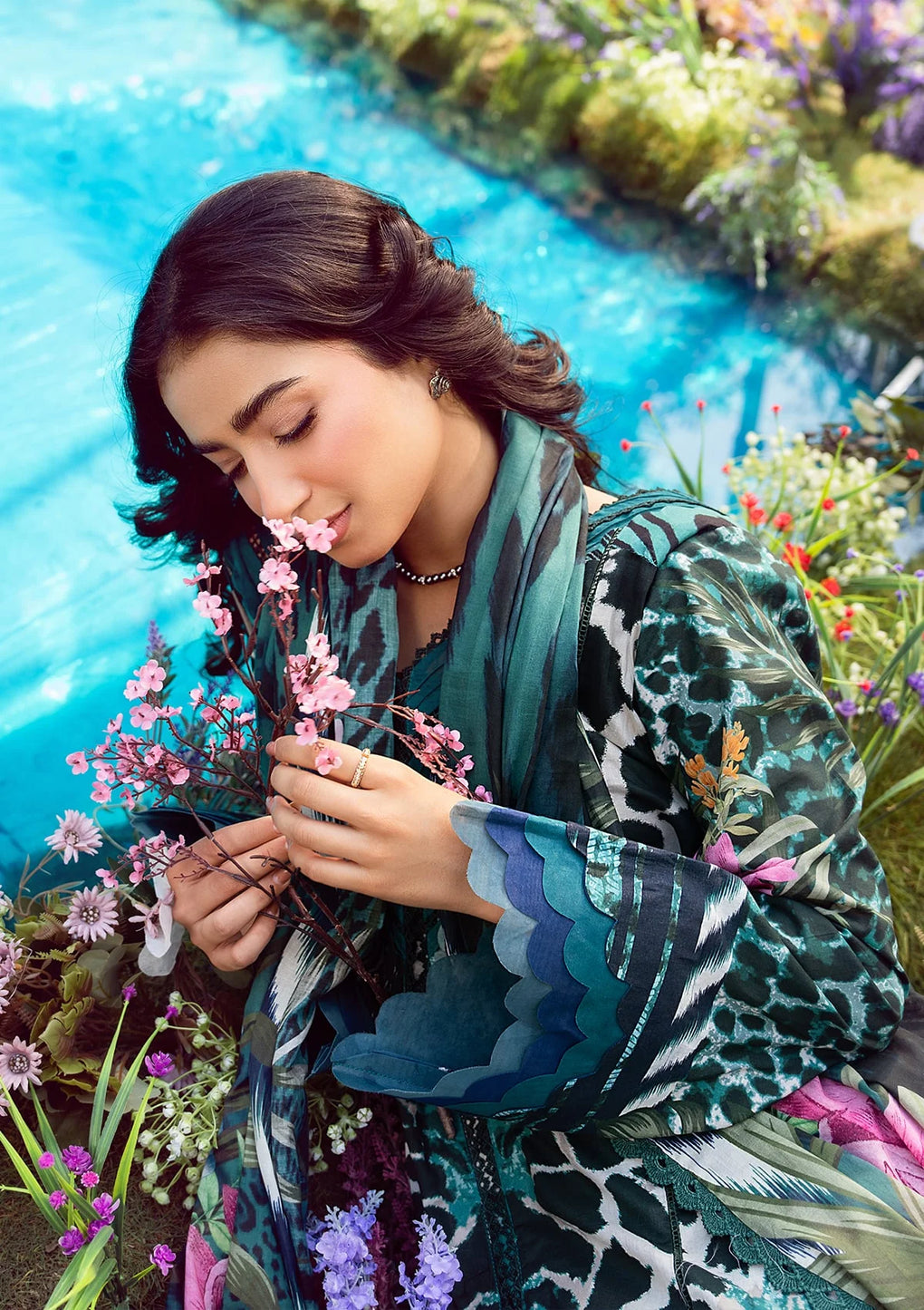 Elegant dress in lawn stuff , soft and breezy