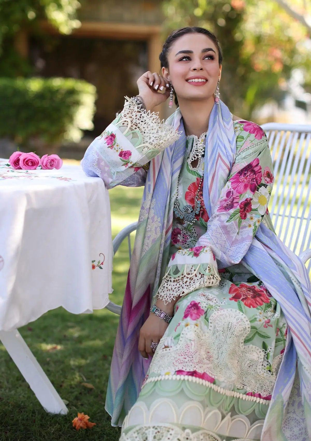 OASIS Digital Printed Voile Dupatta from ELAF's
