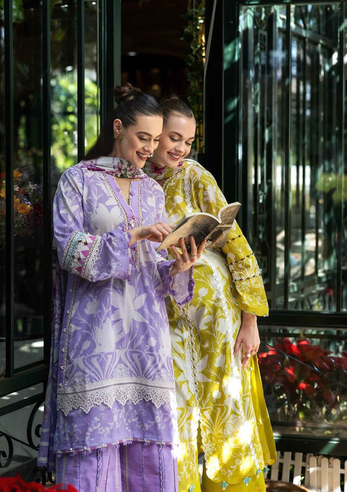 Charming front images of digital printed lawn dresses