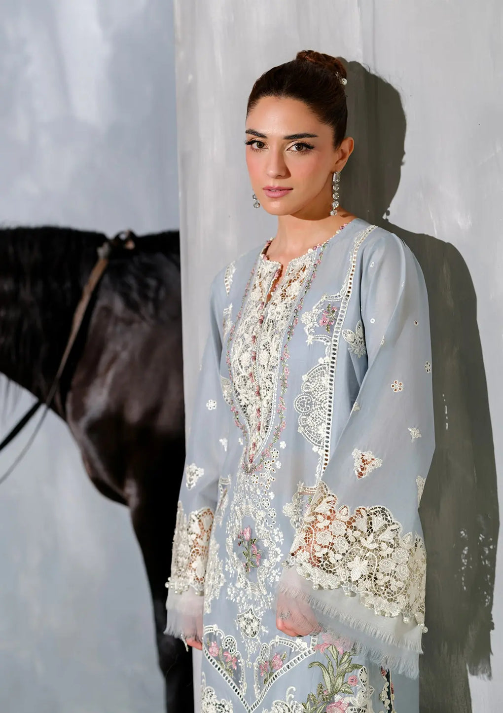 ISSABEL wearing this beautiful dress from ELAF LUXURY LAWN 2025 VOL 2