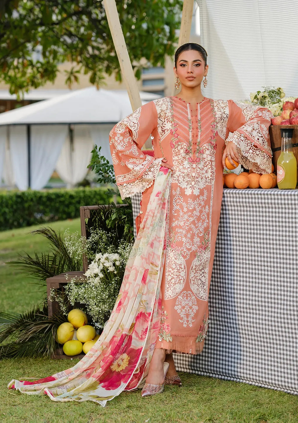 Another front image of beautiful AUTUMN DREAM from ELAF LUXURY LAWN 2025 vol 2