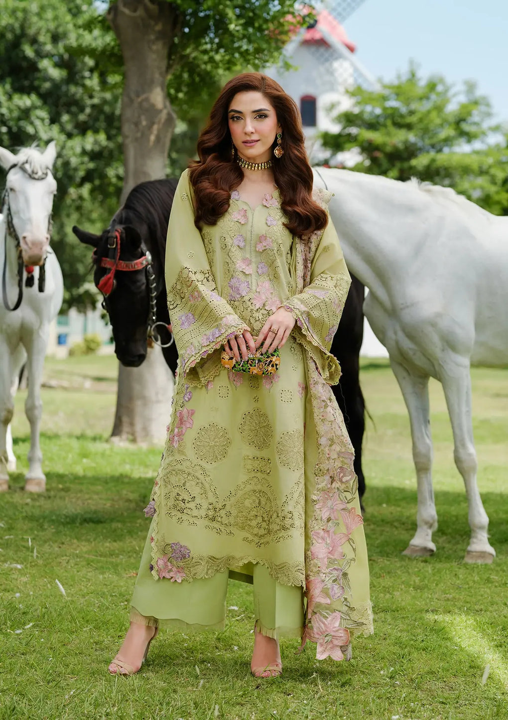 Another front image of beautiful PISTACIA from ELAF LUXURY LAWN 2025 vol 2