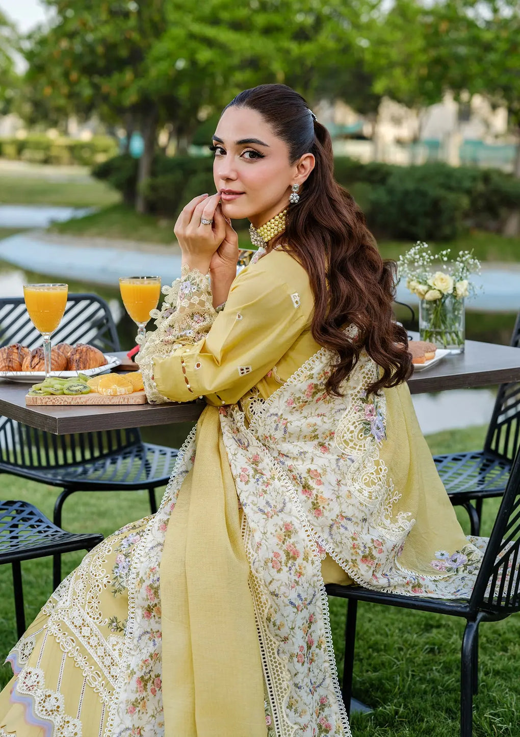 Stunning EMBROIDERED COTTON NET DUPATTA from ELAF LUXURY LAWN 2025 vol 2