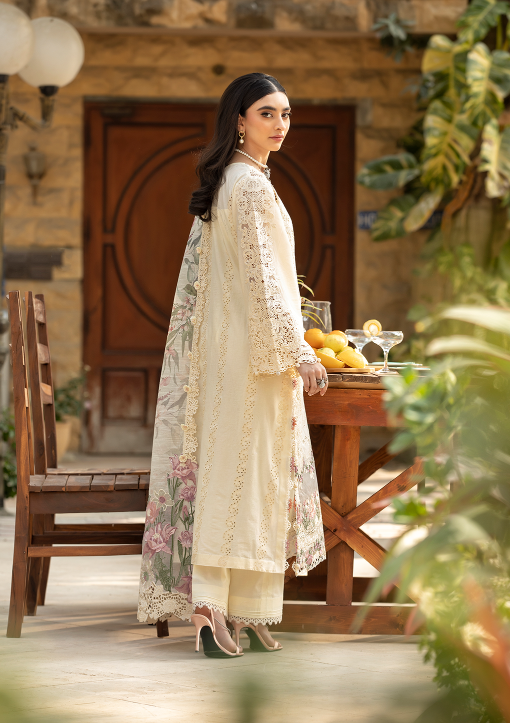 KOHINOOR wearing this beautiful dress from ELAF Luxury Lawn 2025.
