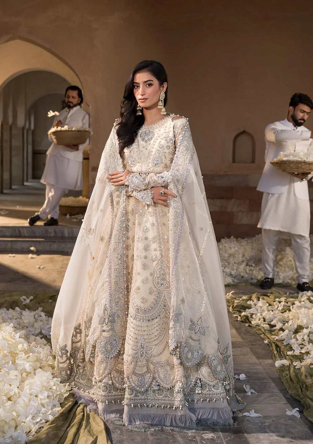 Another front image of PARIZAAD showing Embroidered Organza Lehenga Border