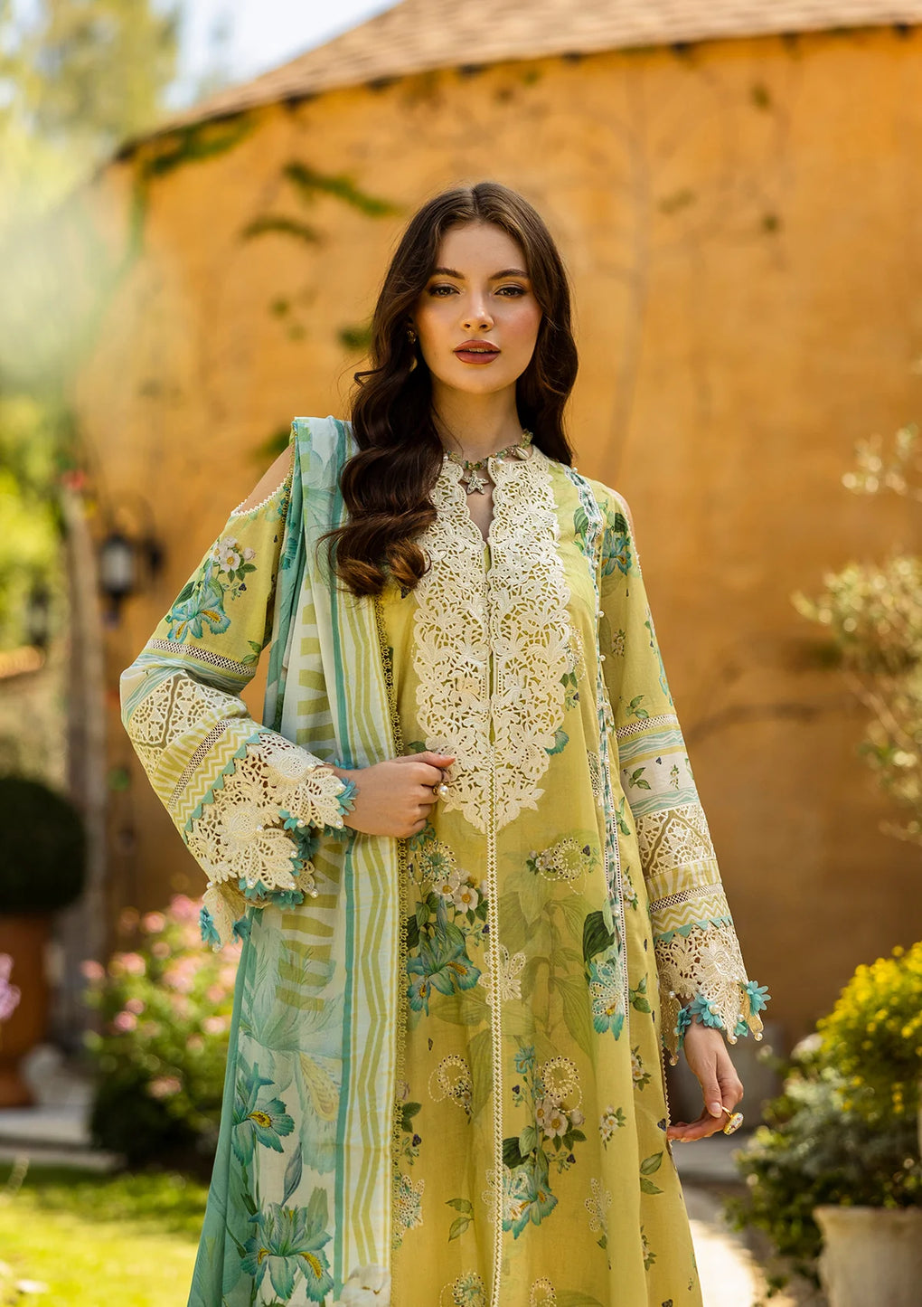 Stunning Digital Printed Voil Dupatta and Lawn Front.