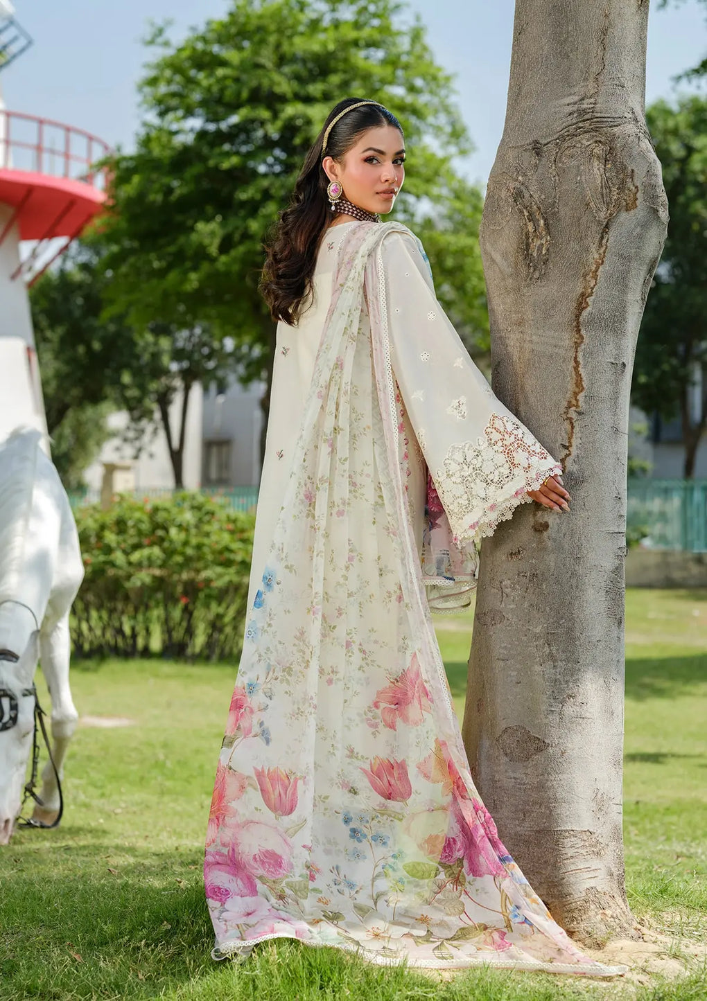 Stunning DIGITAL PRINTED CHIFFON DUPATTA from ELAF LUXURY LAWN 2025 VOL 2
