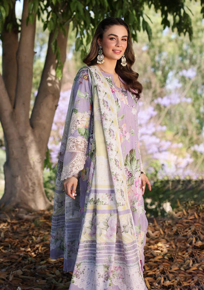LILAC L’AMOUR lilac dress with multicolor floral prints from ELAF's "PRINT CHIKANKARI" 2024 Collection. 