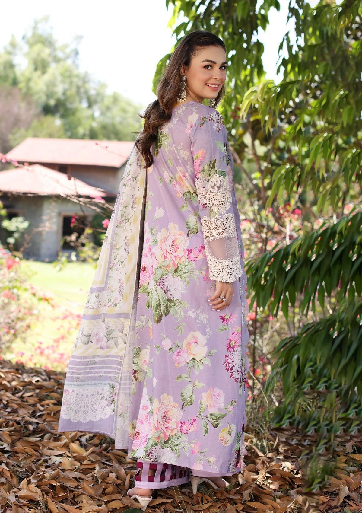 LILAC L’AMOUR wearing this beautiful dress from ELAF's "PRINT CHIKANKARI" 2024 Collection.