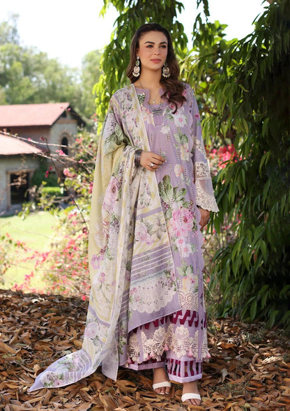 LILAC L’AMOUR  Printed Chikankari Lawn and Digital Printed Voile Dupatta from ELAF's "PRINT CHIKANKARI" 2024 Collection.