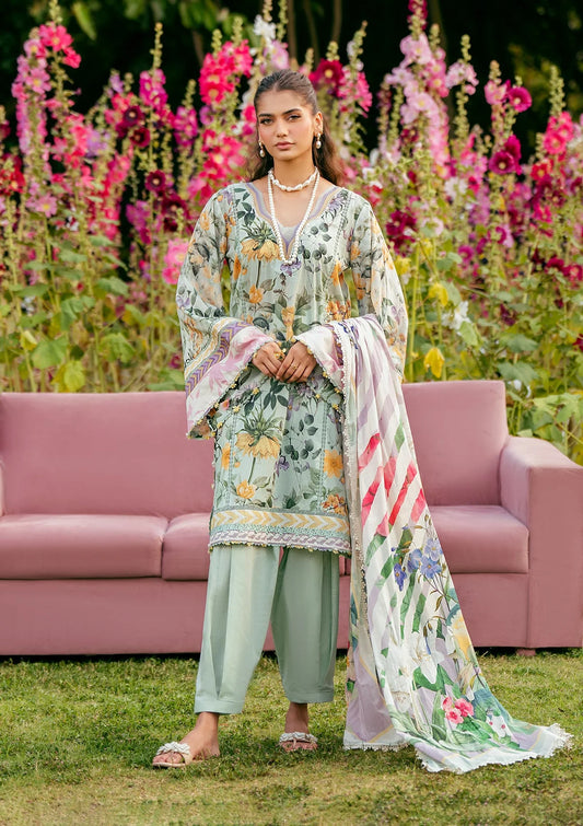 ELARIS DIGITAL PRINTED LAWN FRONT and DIGITAL PRINTED VOILE DUPATTA from ELAF PRINTS COLLECTION 2025.