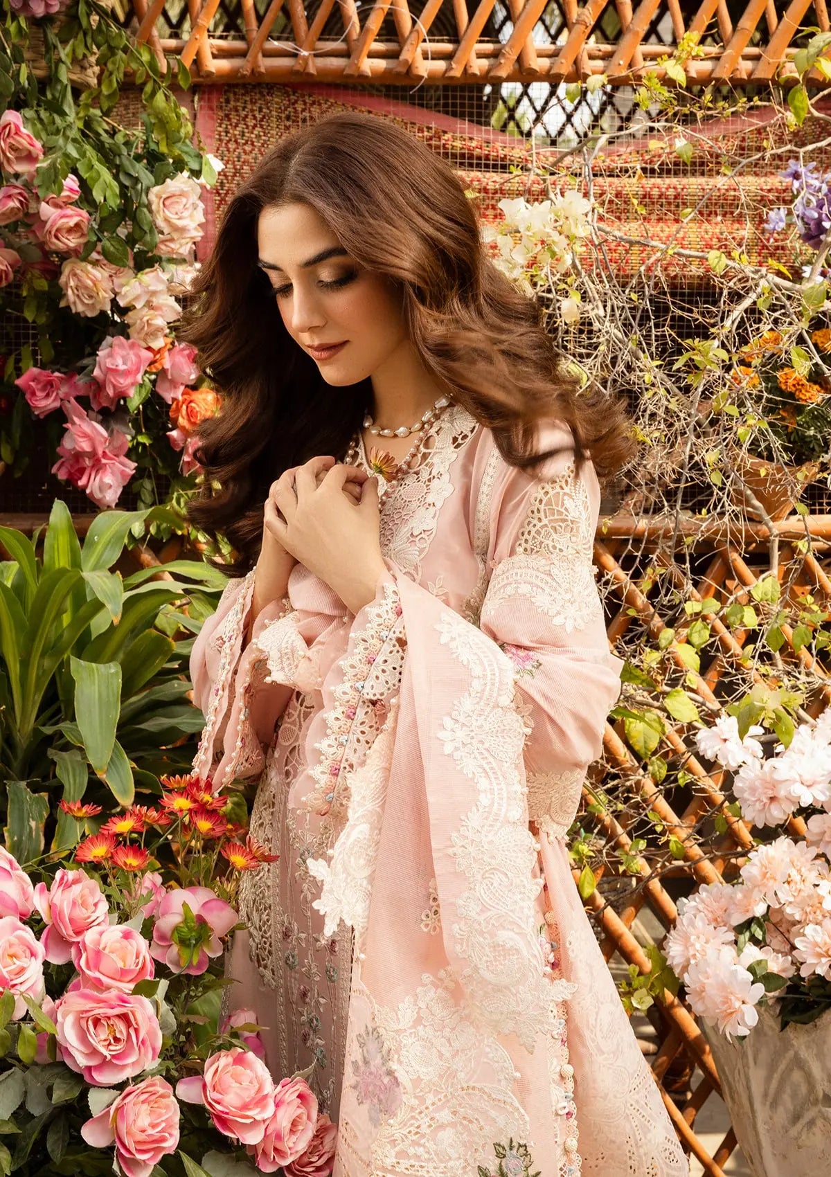 Elegent dress MAHGUL from ELAF Luxury Lawn 2025.