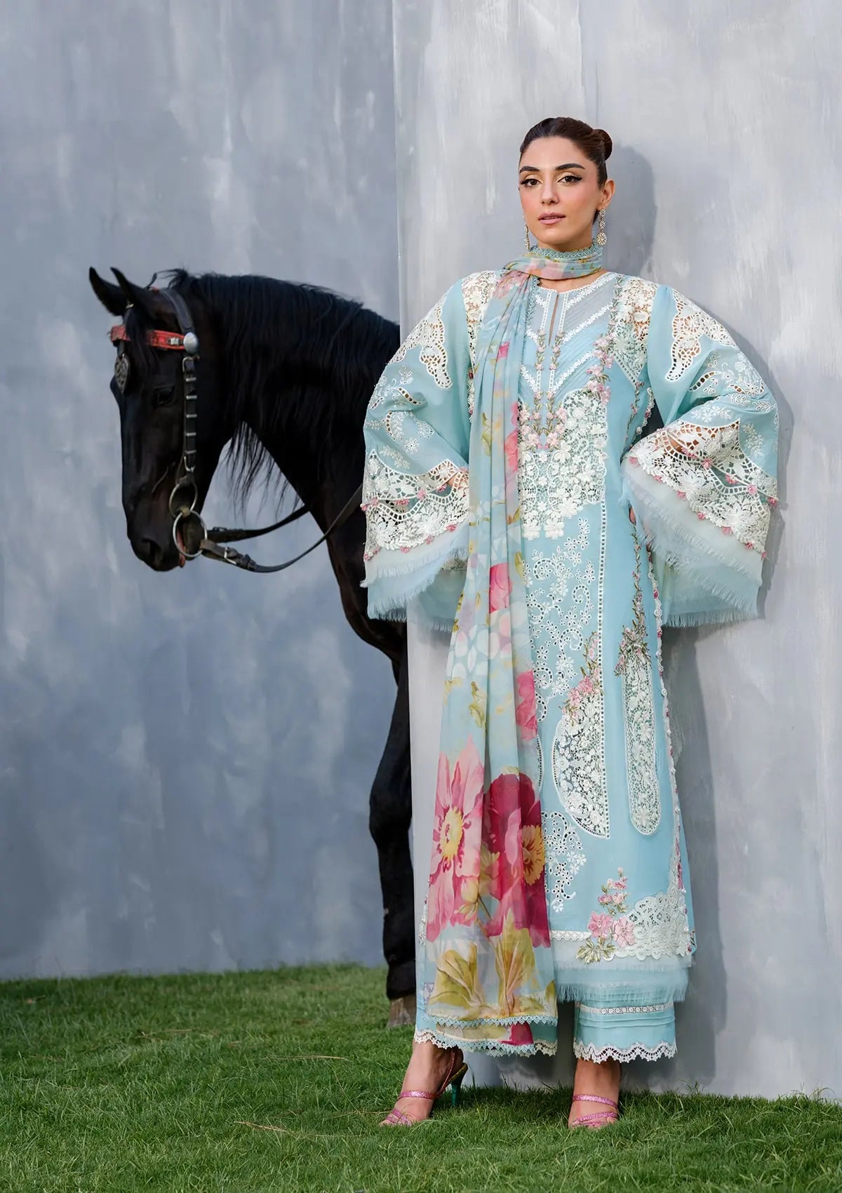 Another front image of beautiful ELYA from ELAF LUXURY LAWN 2025 vol 2.