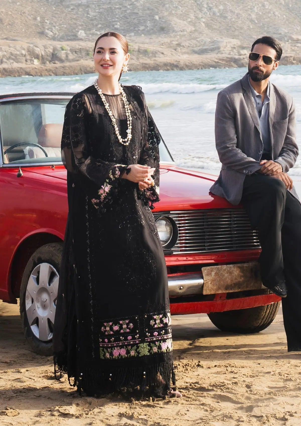 Mahnoor wearing this beautiful dress ELAF 'HAI KUCH' Festive Lawn 2024 Collection.