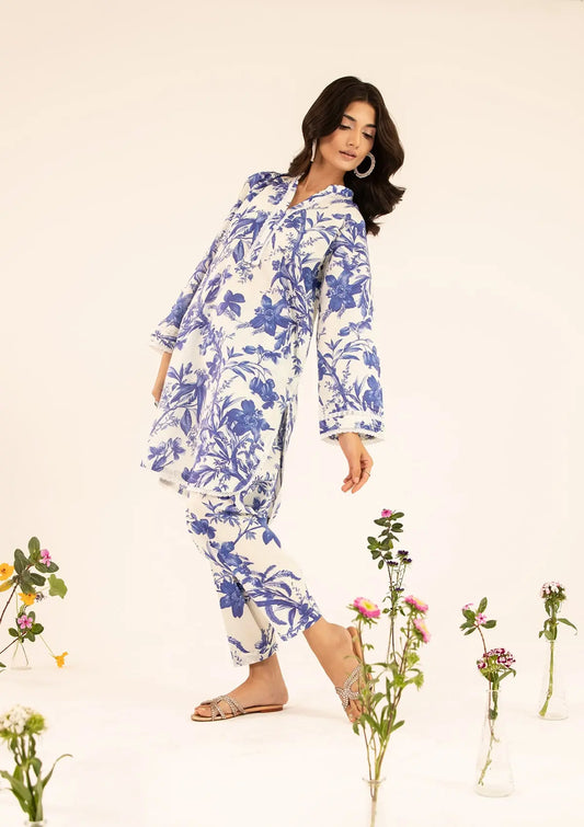 CRIMSAL Printed Lawn shirt and Digital Printed Cambric trouser from ELAF's STITCHED COLLECTION 2025.
