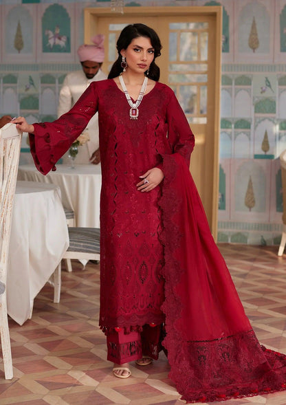 WAFA Embroidered Cotton Net Patched Dupatta from ELAF's "ELAF EID EDIT" 2024 Collection.