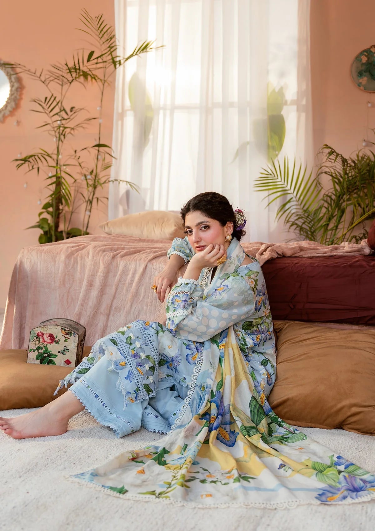 Elegant dress SERENE FLEUR FROM ELAF PRINTS COLLECTION 2025.