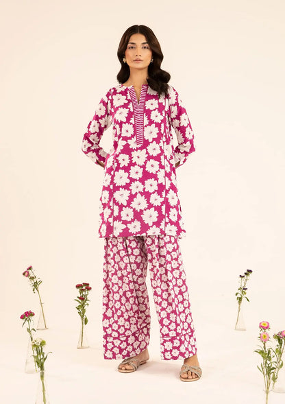 IVERA Printed Lawn shirt and Digital Printed Cambric trouser from ELAF's STITCHED COLLECTION 2025.