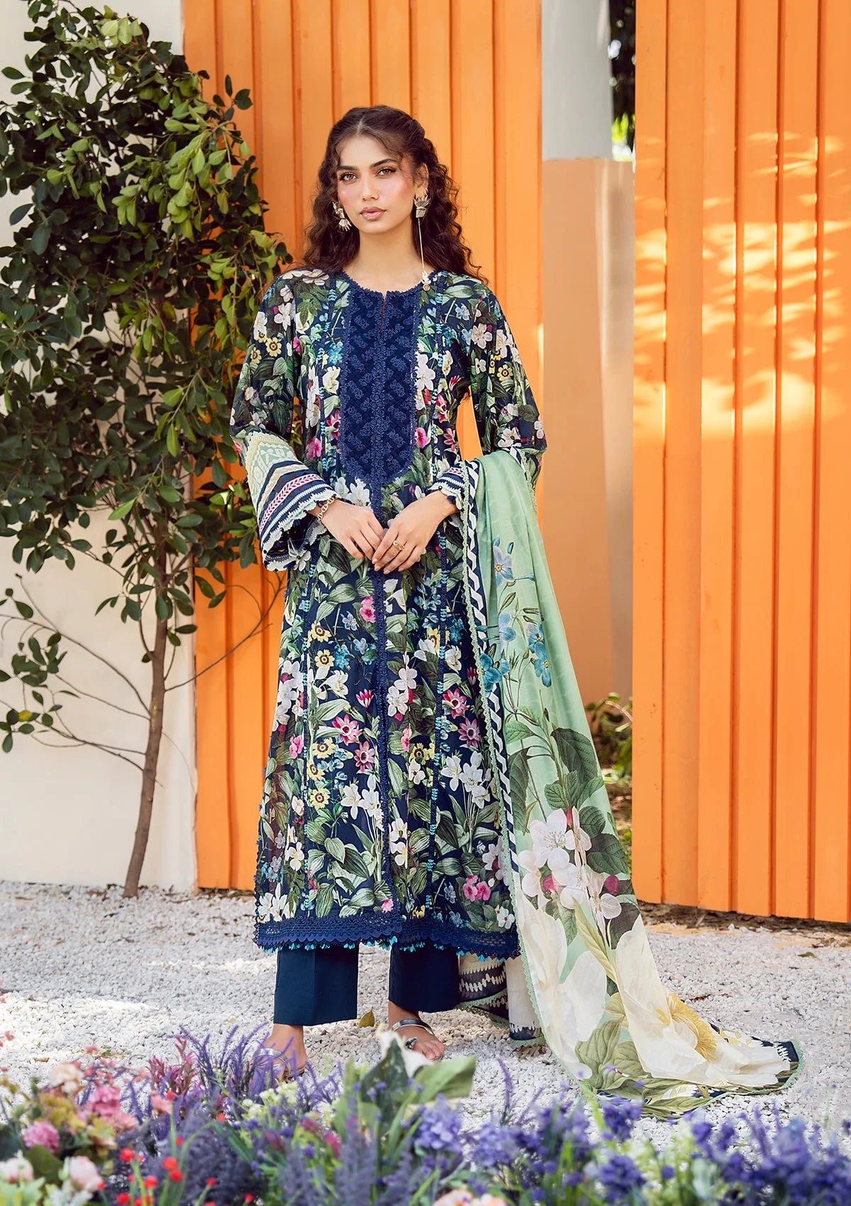 MEADOW MUSE DIGITAL PRINTED LAWN FRONT and DIGITAL PRINTED VOILE DUPATTA from ELAF PRINTS COLLECTION 2025.