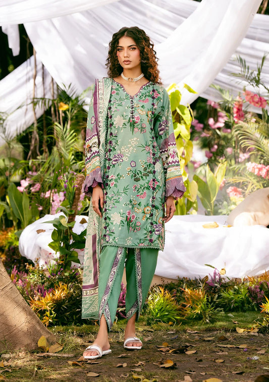 MINTED DREAM DIGITAL PRINTED LAWN FRONT and DIGITAL PRINTED VOILE DUPATTA from ELAF PRINTS COLLECTION 2025.