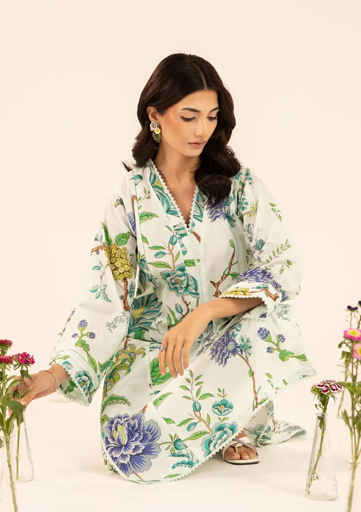 Elegant dress NAIRE from ELAF's STITCHED COLLECTION 2025.