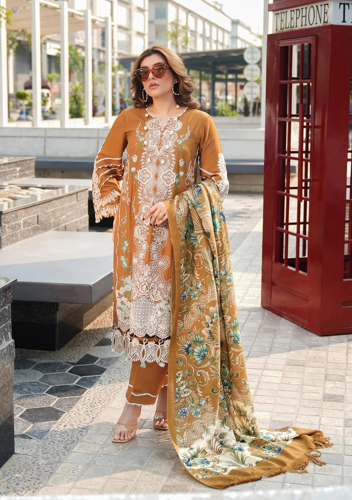 maxi dress short sleeve Light Blue Floral Cotton Maxi Dress - Short Sleeve Dresses