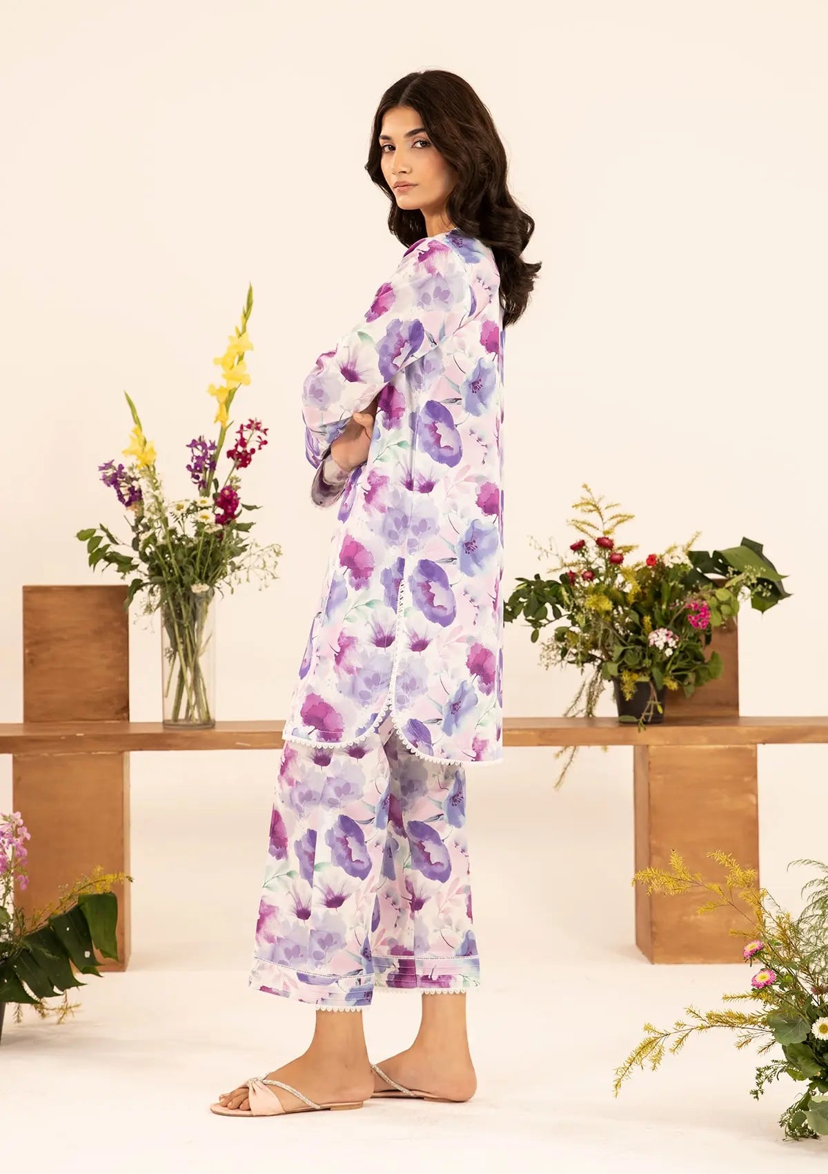 REVE wearing this beautiful dress from STITCHED COLLECTION 2025.