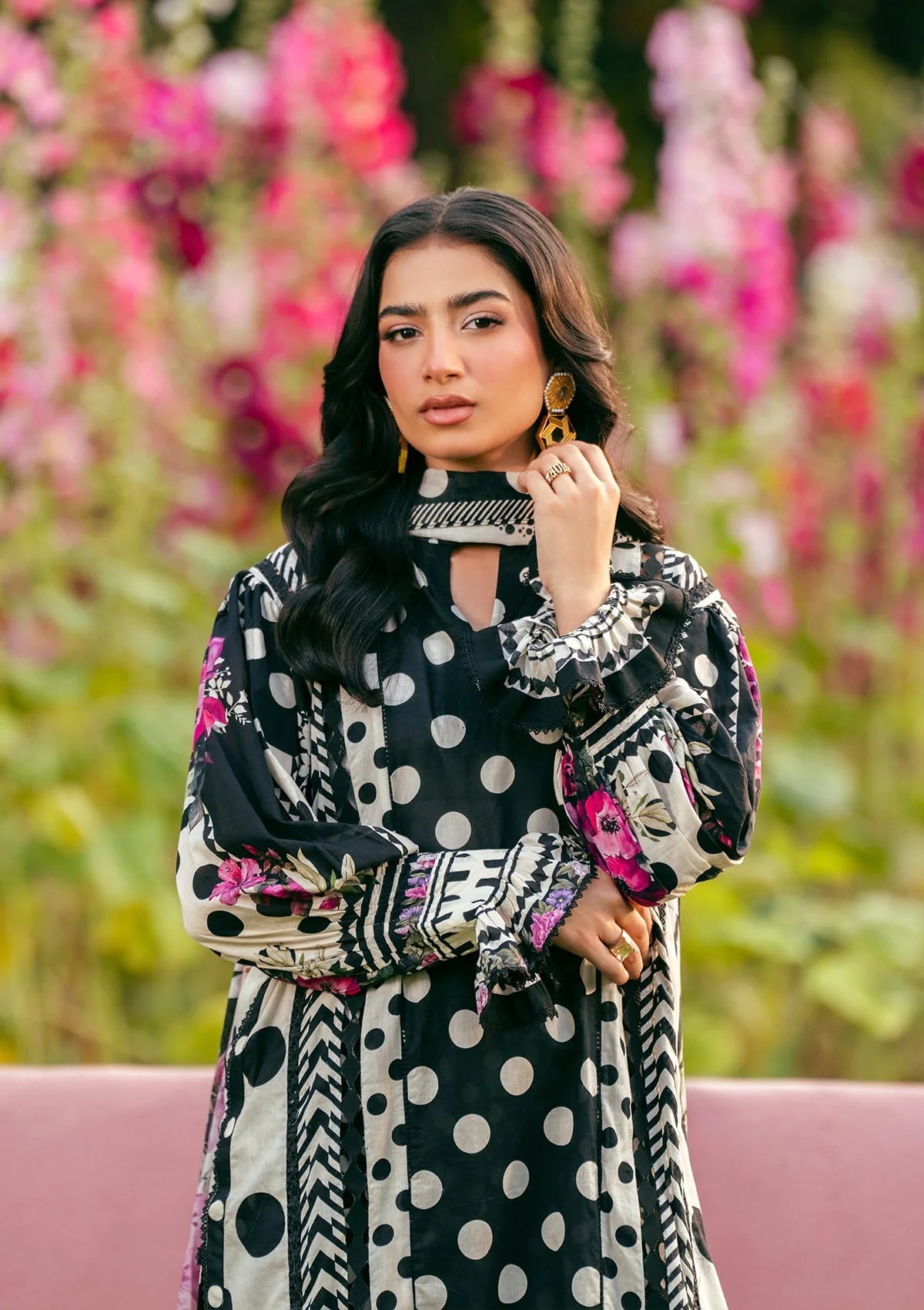 Elegant dress MYSTIC NOIR  FROM ELAF PRINTS COLLECTION 2025.
