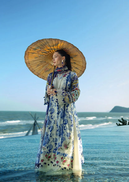 Charming front images of digital printed lawn dress.