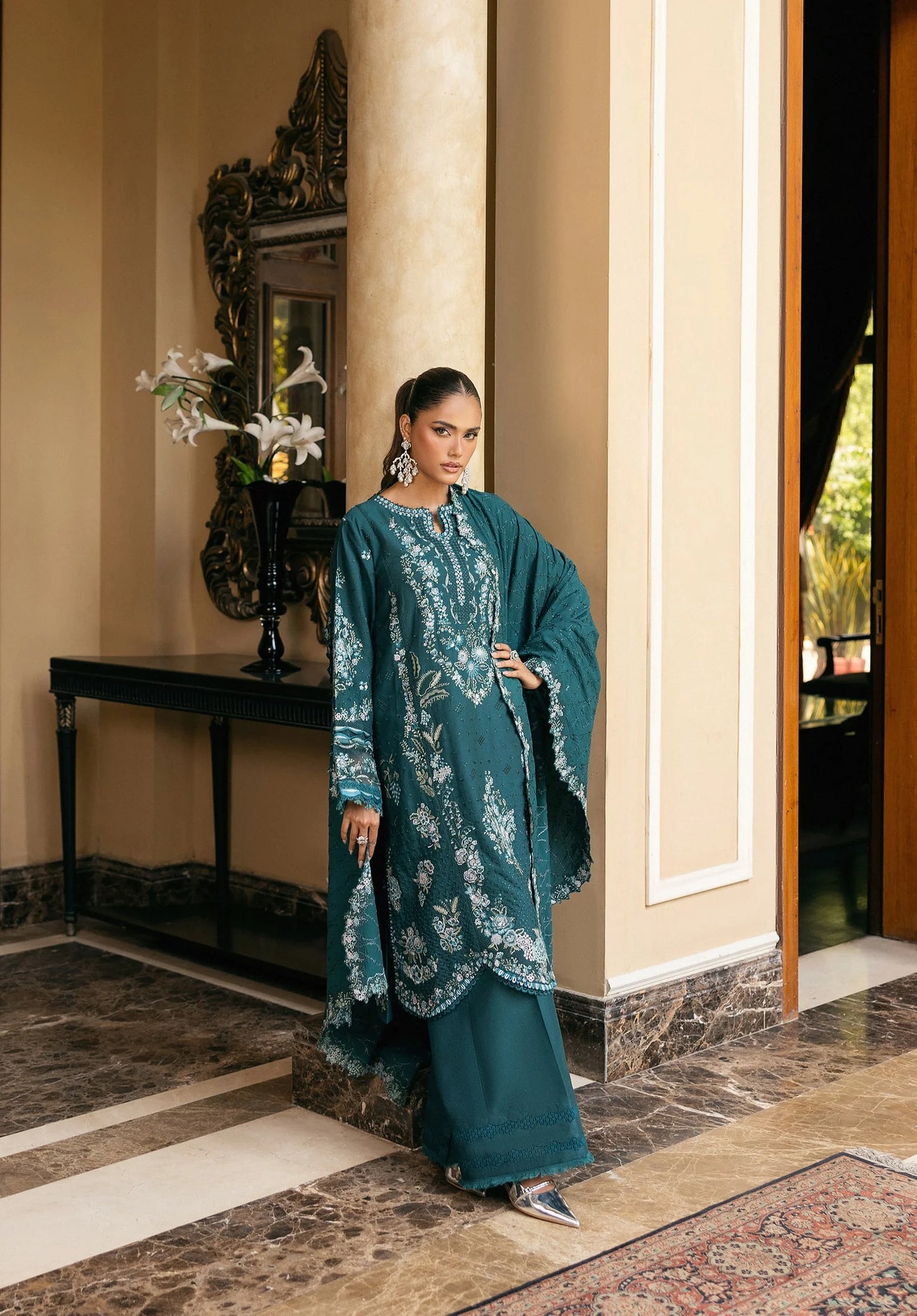 FIORENNE wearing this beautiful dress FROM LUXURY WINTER '25.