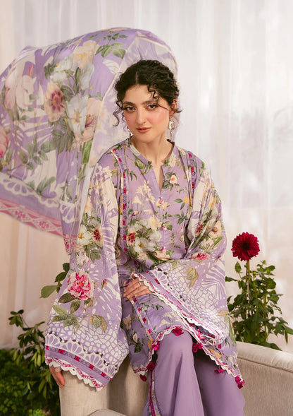 beautiful DIGITAL PRINTED VOILE DUPATTA flaunting purples.