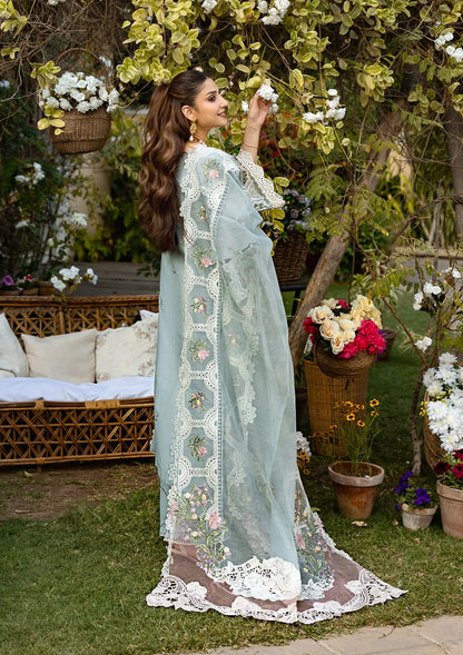Beautifully designed EMBROIDERED COTTON NET PATCHED DUPATTA.