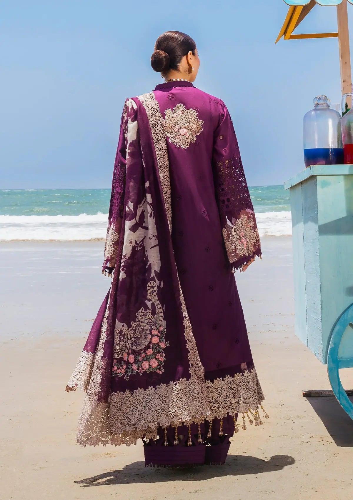 Hania wearing this beautiful Printed Monark Dupatta ELAF 'HAI KUCH' Festive Lawn 2024 Collection.