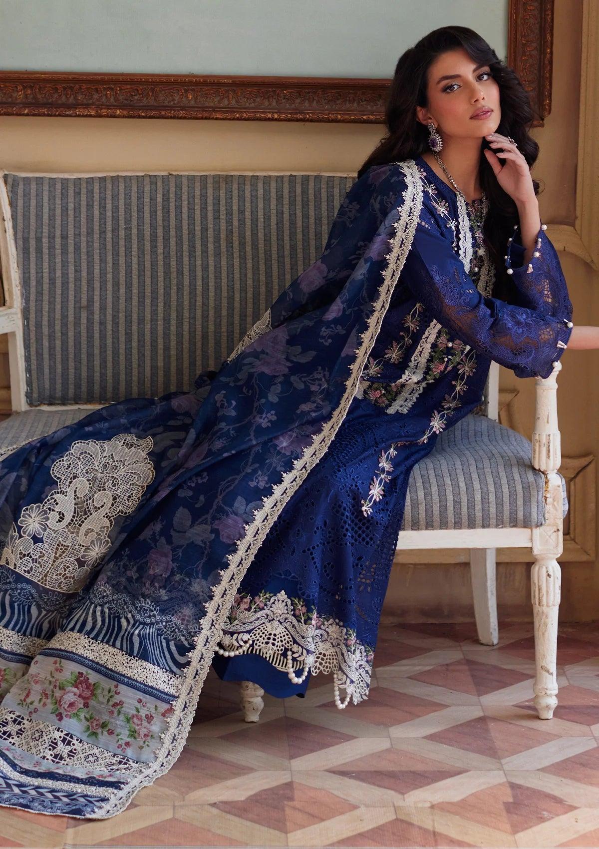 Festive Embroidered Lawn Dress YALINA from ELAF's "ELAF EID EDIT" 2024 Collection.