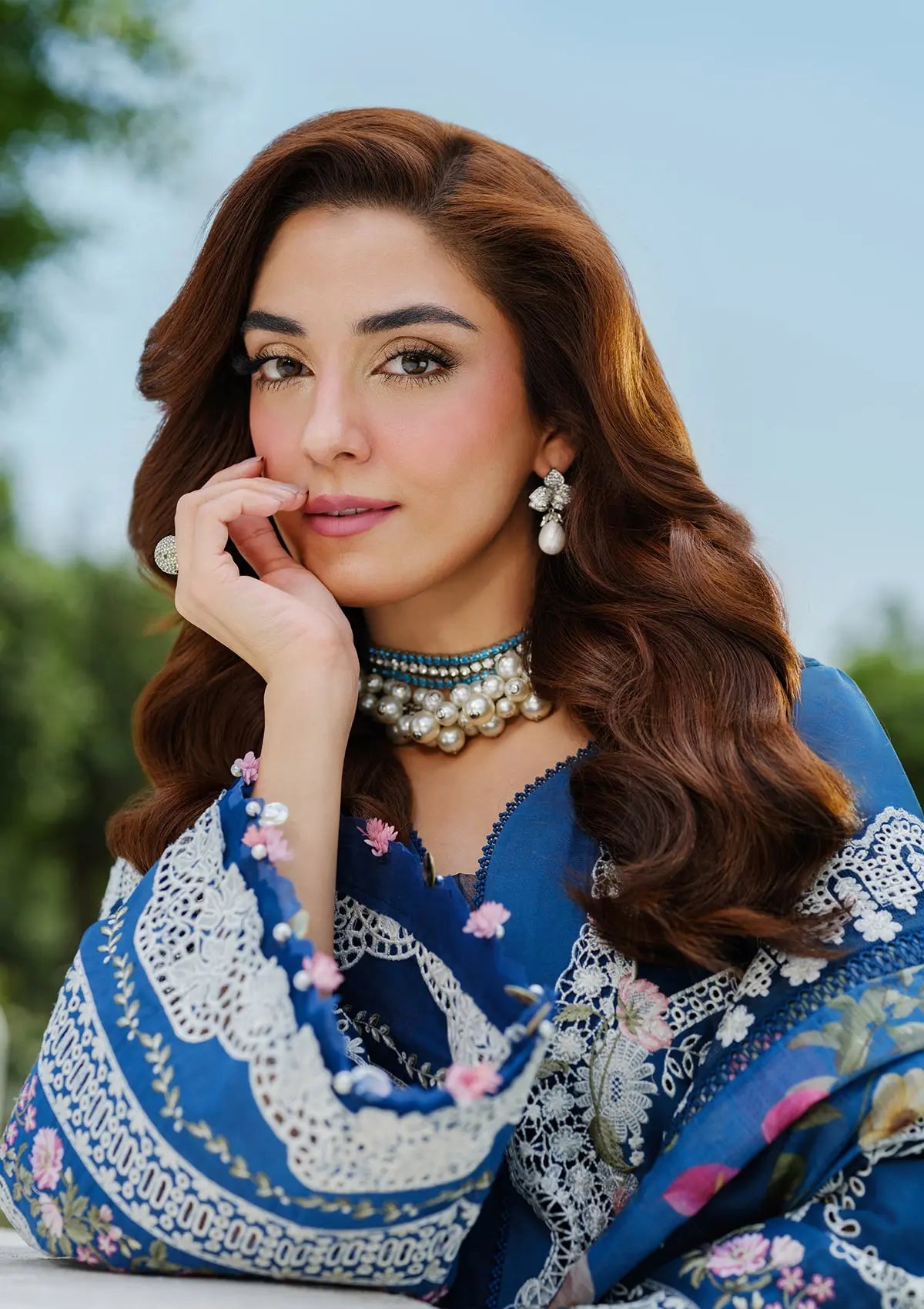 Elegent dress ZIVA in Teal Blue color.