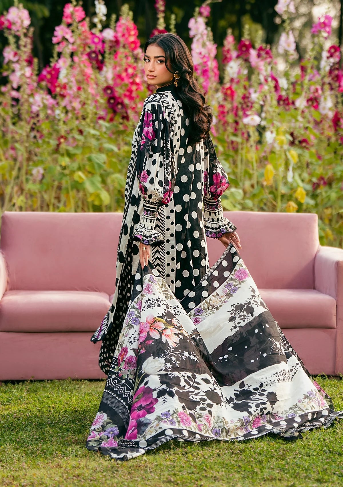 MYSTIC NOIR wearing this beautiful dress from ELAF PRINTS COLLECTION 2025.