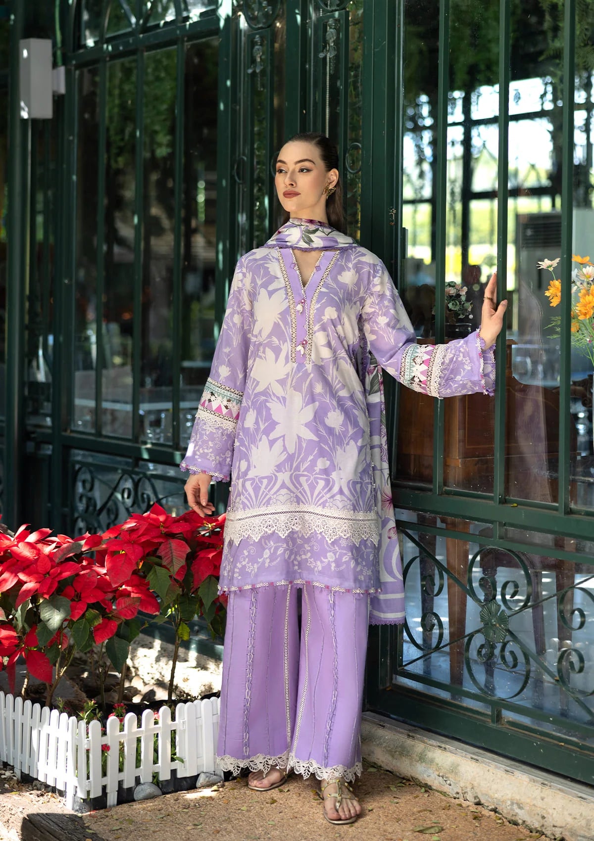 LAVENDER AURA Digital Printed Lawn and Digital Printed Voile Dupatta from ELAF PRINTS COLLECTION 2025.